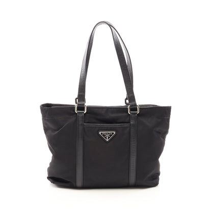 三角プレート ショルダーバッグ トートバッグ ナイロン レザー ブラック プラダ