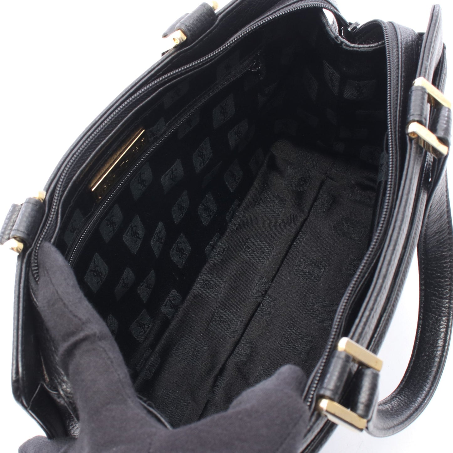 ハンドバッグ レザー ブラック イヴサンローラン バッグ YVES SAINT LAURENT