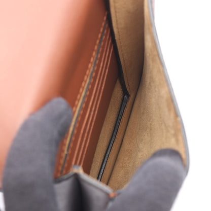 GUSSET FLAT CROSSBODY ガセット フラット クロスボディバッグ ショルダーバッグ レザー ブラウン ダークブラウン ロエベ