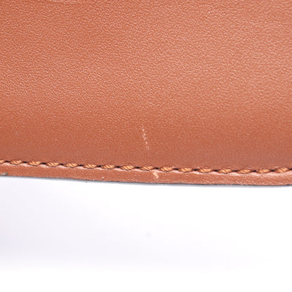 GUSSET FLAT CROSSBODY ガセット フラット クロスボディバッグ ショルダーバッグ レザー ブラウン ダークブラウン ロエベ