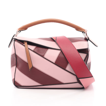 PUZZLE BAG SMALL パズルバッグ スモール 2WAY ハンドバッグ レザー ピンク ボルドー ブラウン ロエベ バッグ LOEWE