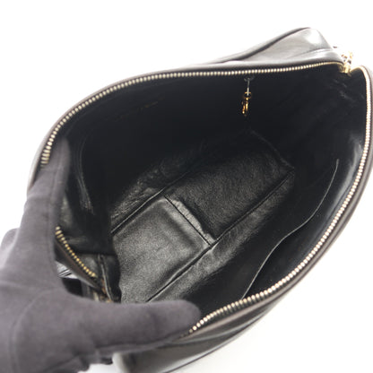 ココマーク ショルダーバッグ ラムスキン ブラック ゴールド金具 シャネル