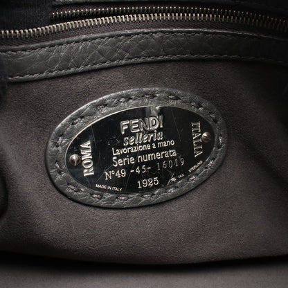 セレリア レイ ハンドバッグ レザー ダークグレー フェンディ バッグ FENDI