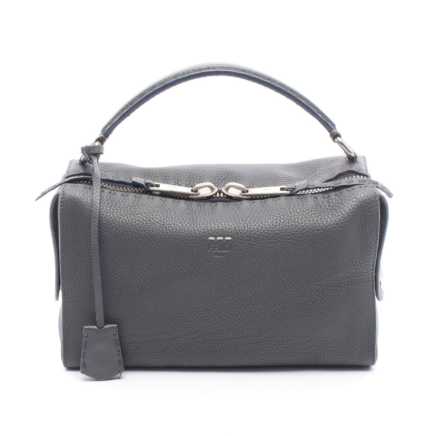 セレリア レイ ハンドバッグ レザー ダークグレー フェンディ バッグ FENDI
