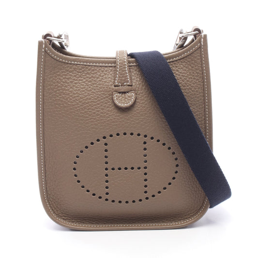 エヴリンTPM エトゥープ ショルダーバッグ トリヨンクレマンス グレーブラウン シルバー金具 W刻印 エルメス バッグ HERMES