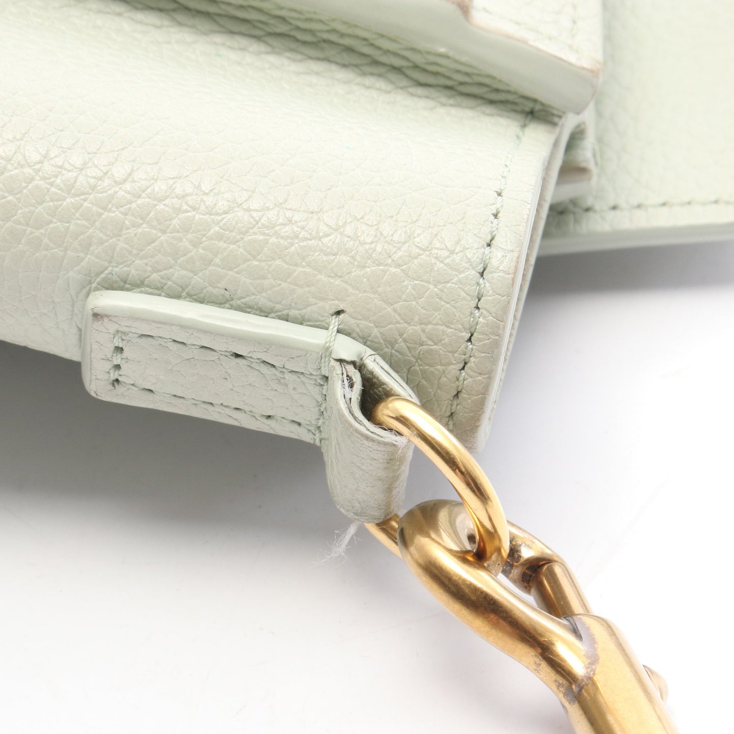 ラゲージ ナノショッパー 2WAY ハンドバッグ レザー ライトグリーン セリーヌ