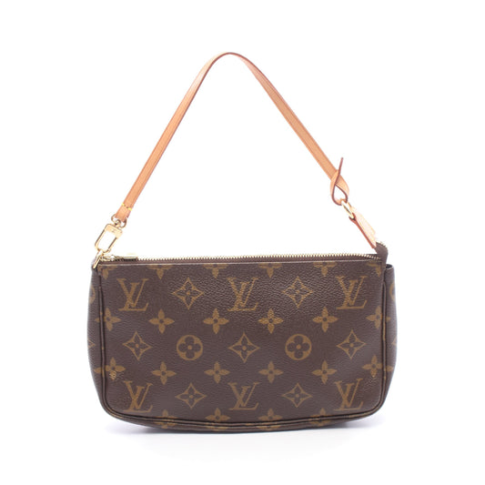 ポシェットアクセソワール モノグラム ハンドバッグ PVC レザー ブラウン ルイヴィトン バッグ LOUIS VUITTON