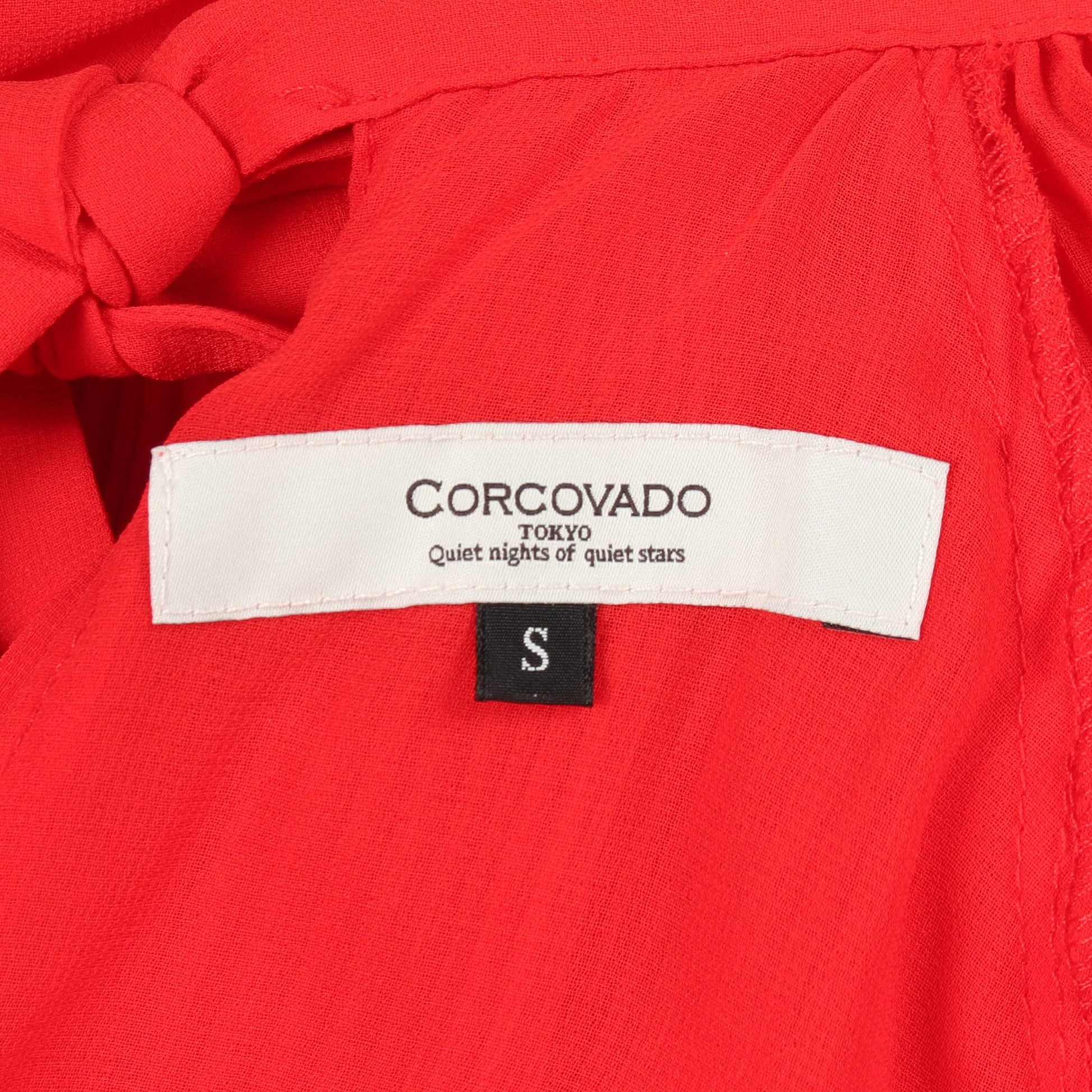 プリーツ ワンピース レッド コルコバード ワンピース CORCOVADO