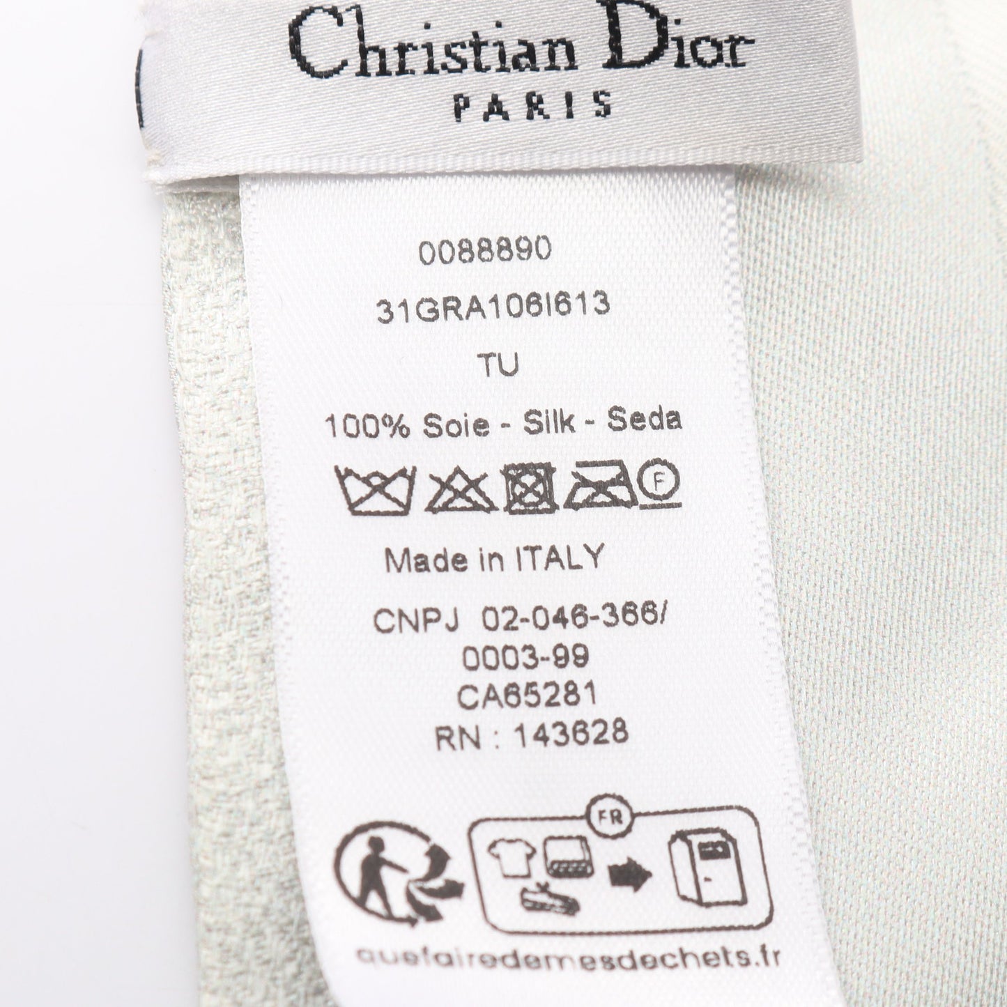 ミッツァ スカーフ シルク ライトグレー マルチカラー クリスチャンディオール 財布・小物 Christian Dior