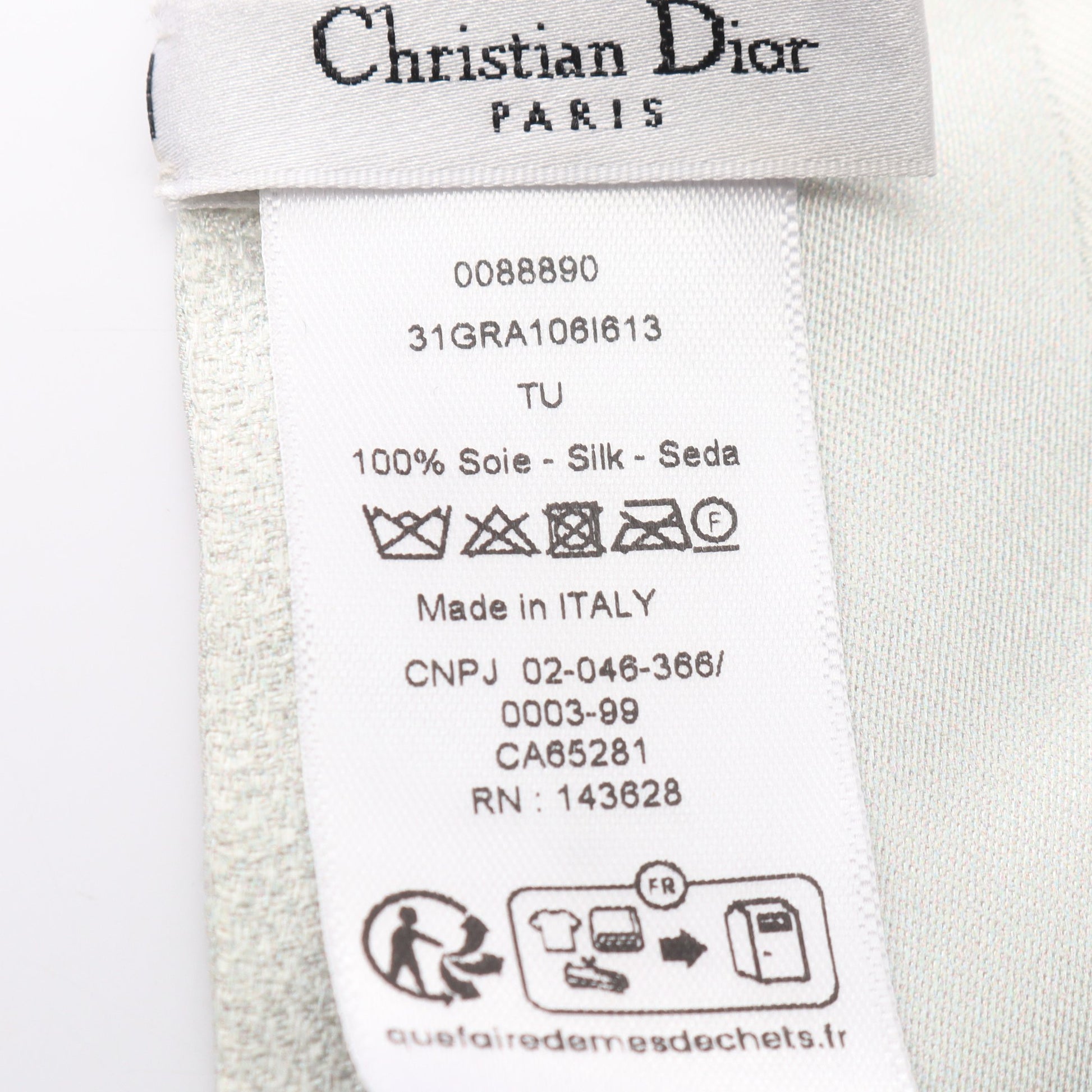 ミッツァ スカーフ シルク ライトグレー マルチカラー クリスチャンディオール 財布・小物 Christian Dior