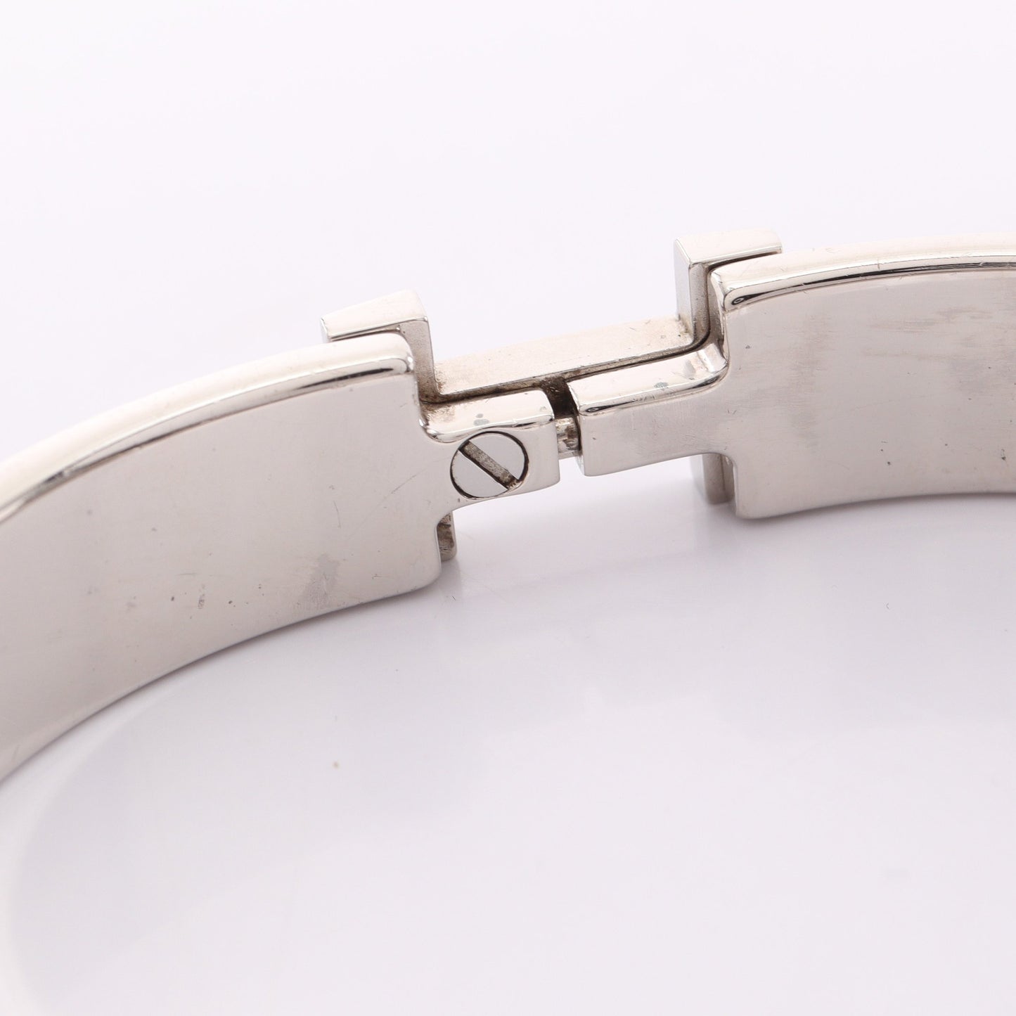 クリックH バングル エナメル シルバー ブラック エルメス アクセサリー HERMES