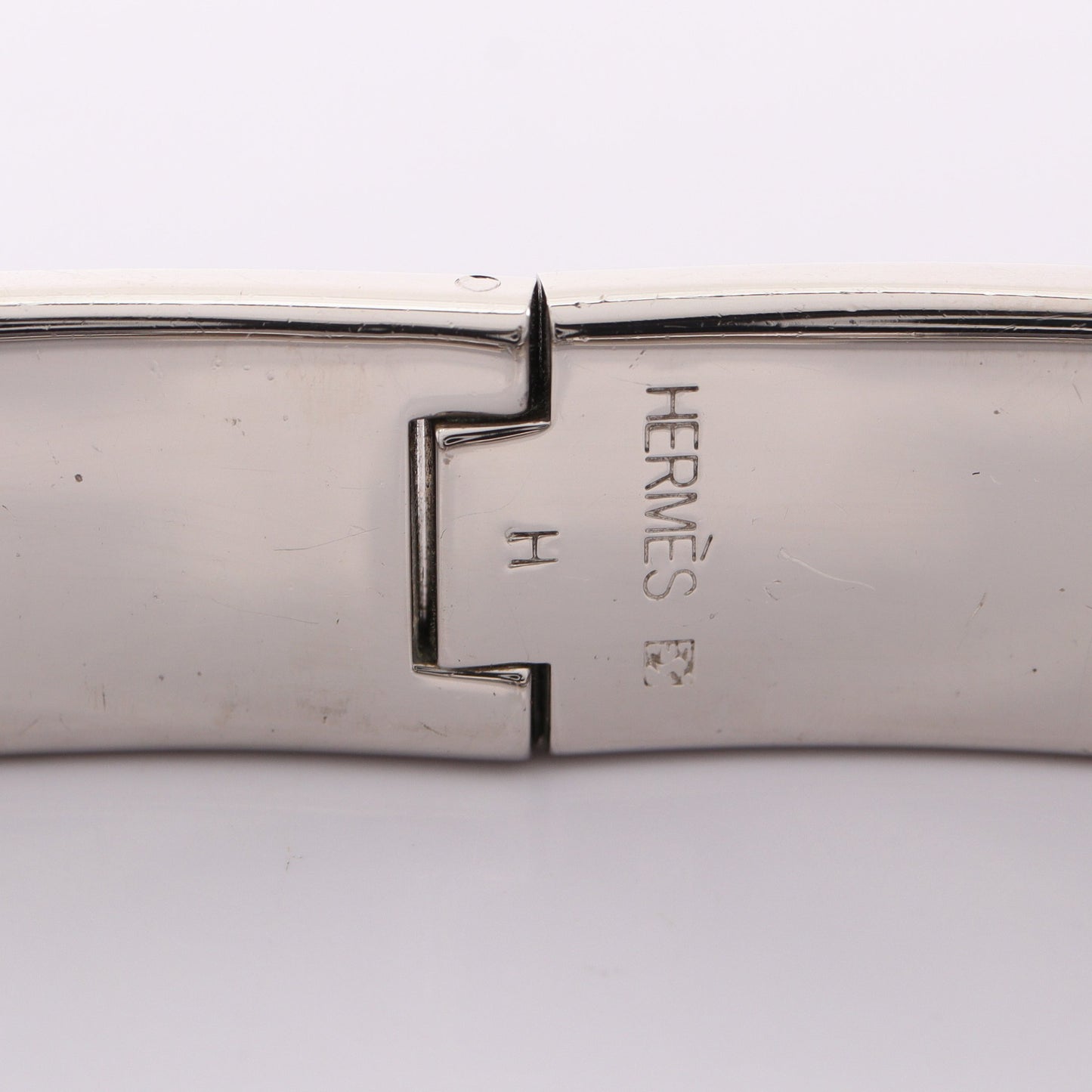 クリックH バングル エナメル シルバー ブラック エルメス アクセサリー HERMES