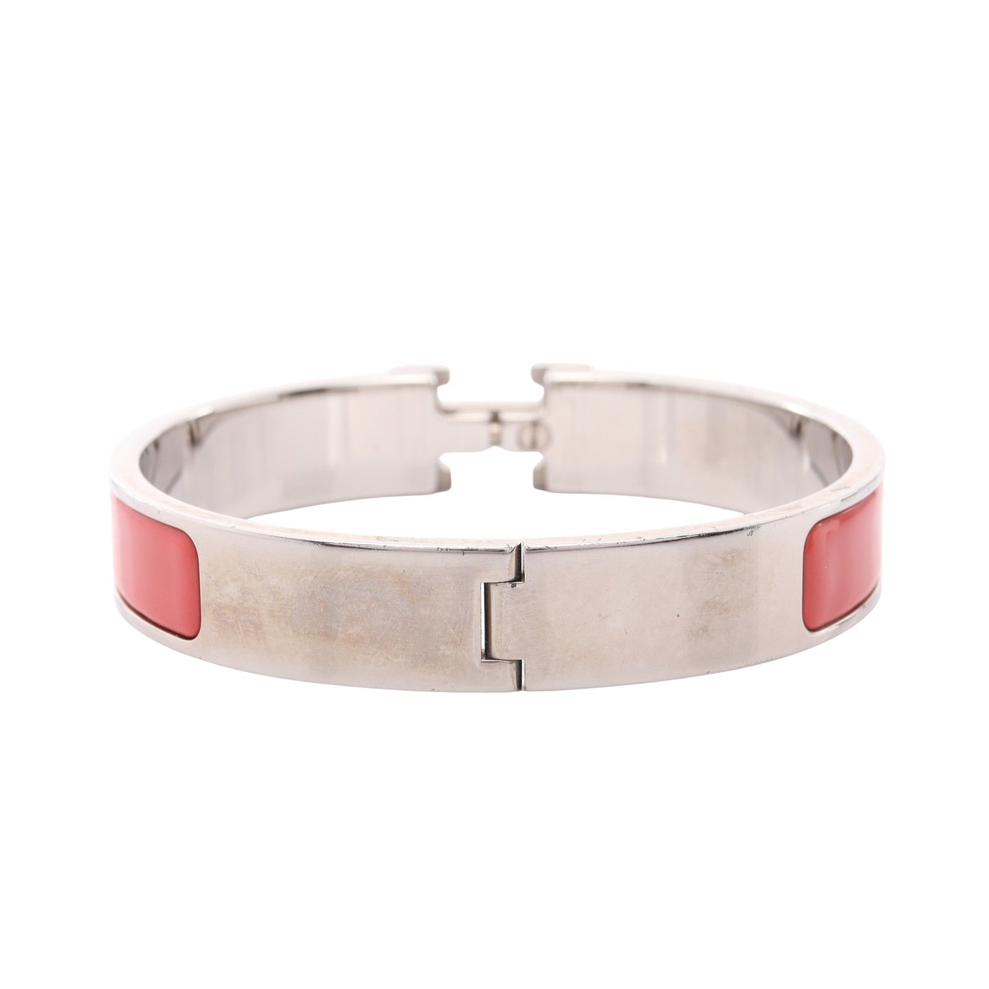 クリックH バングル エナメル シルバー ピンク エルメス アクセサリー HERMES