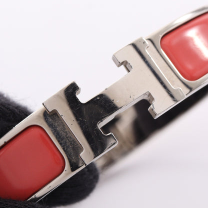 クリックH バングル エナメル シルバー ピンク エルメス アクセサリー HERMES