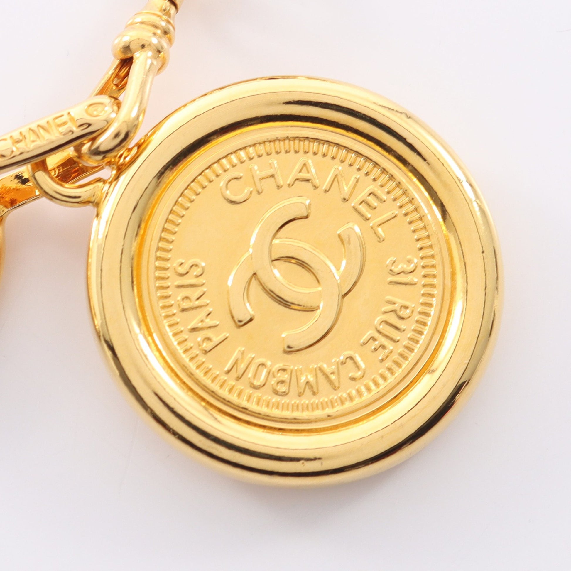 ココマーク チェーン ベルト GP レザー ゴールド ブラック 95P シャネル 財布・小物 CHANEL