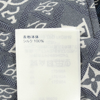 Since1854 モノグラム ノースリーブ ワンピース シルク ネイビー ルイヴィトン