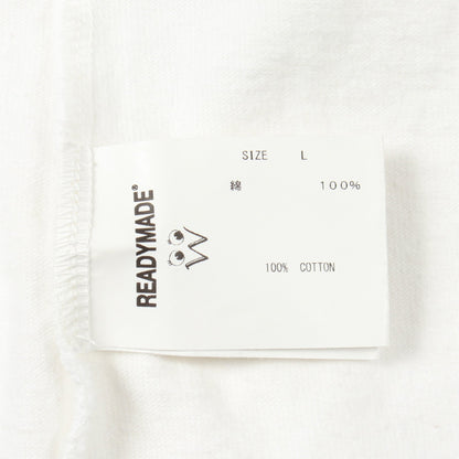 READYMADE × Dr.Woo ロゴプリント 長袖Tシャツ コットン ホワイト レディメイド