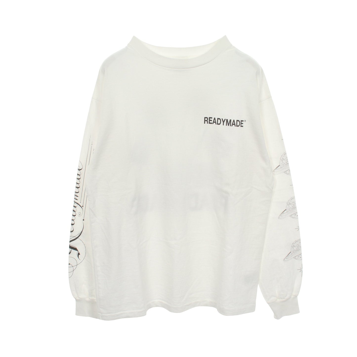 READYMADE × Dr.Woo ロゴプリント 長袖Tシャツ コットン ホワイト レディメイド