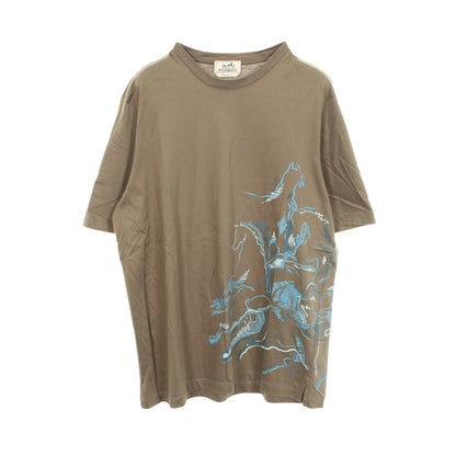 Cavalcade 半袖Tシャツ コットン グレーグリーン エルメス