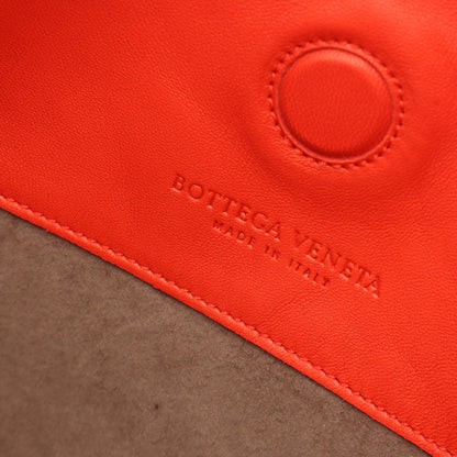 ラージ カンパーナバッグ イントレチャート ワンショルダーバッグ レザー オレンジレッド ボッテガヴェネタ バッグ BOTTEGA VENETA