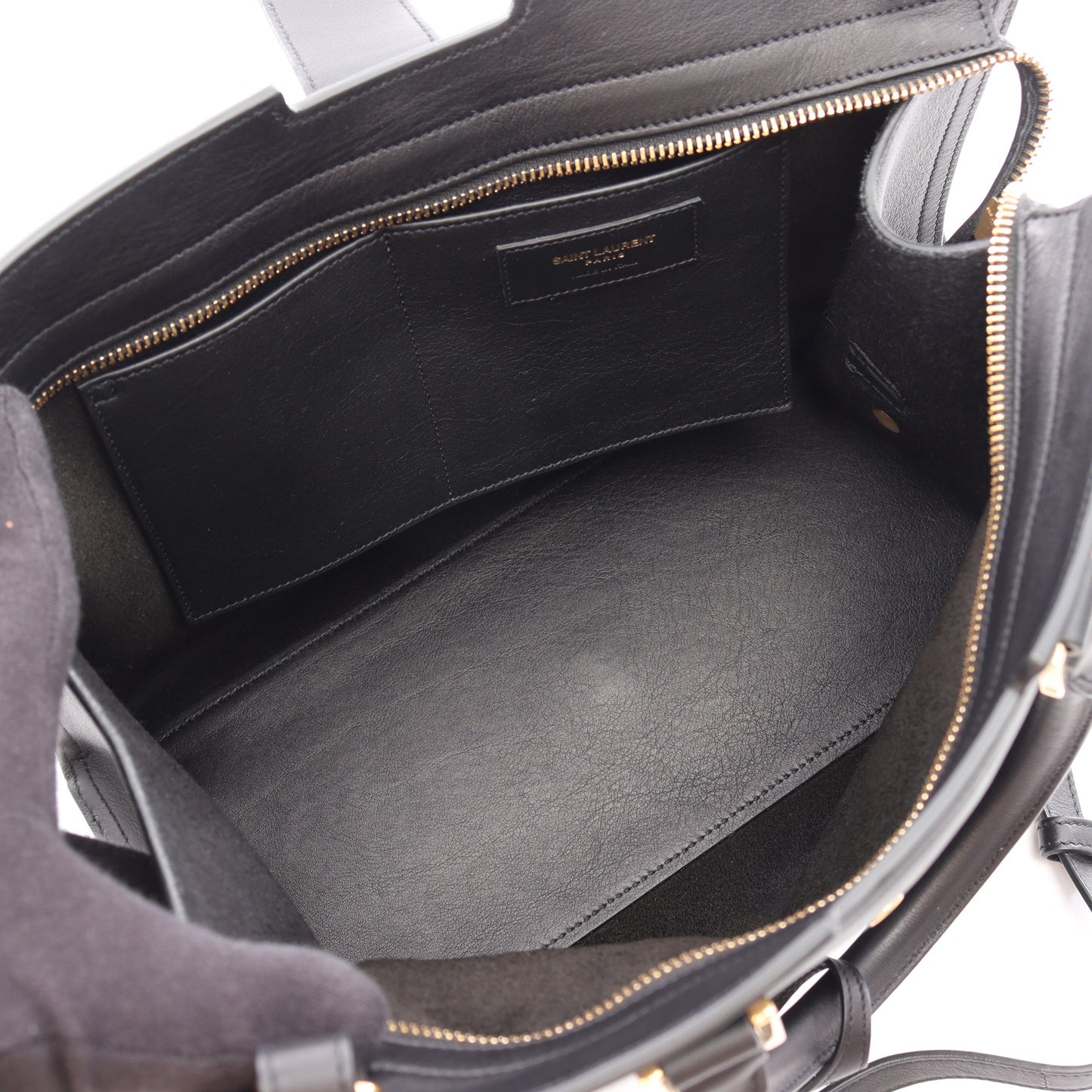 カバス スモール モノグラム 2WAY ハンドバッグ レザー ブラック サンローランパリ