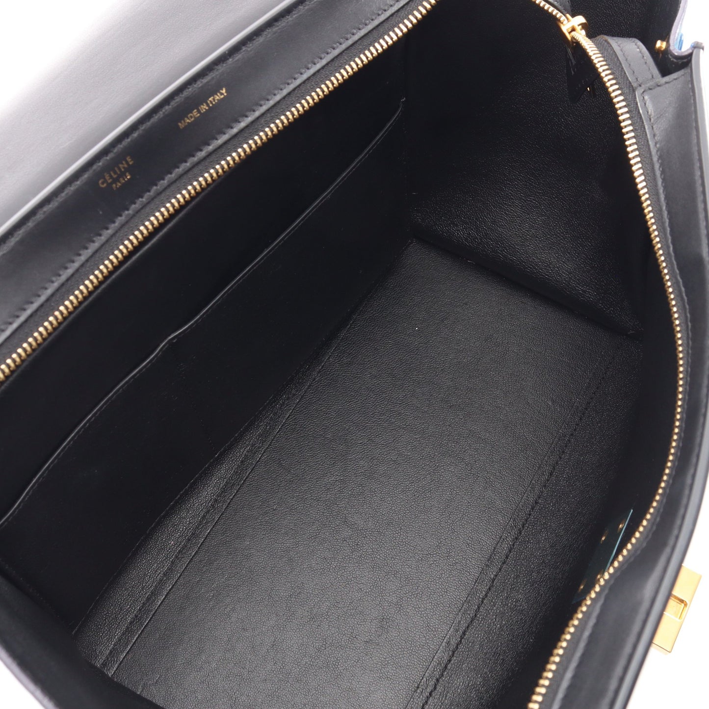 トラペーズ スモール 2WAY ハンドバッグ レザー スエード アイボリー ブラック ブルー セリーヌ