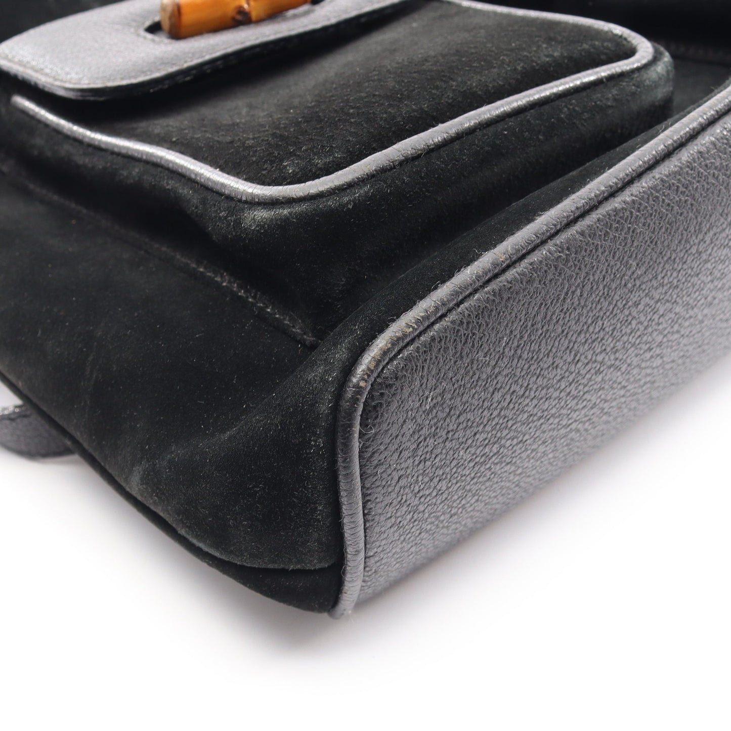 バンブー バックパック リュックサック スエード レザー ブラック グッチ