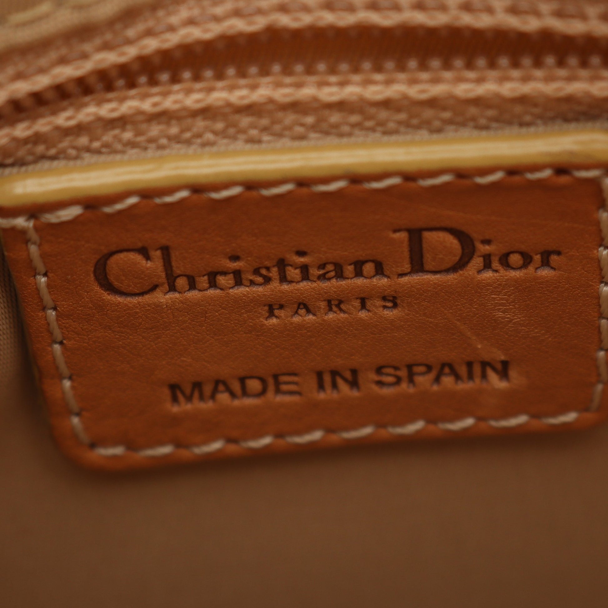 ストリートシック トロッター ハンドバッグ キャンバス レザー アイボリー ライトブラウン クリスチャンディオール バッグ Christian Dior