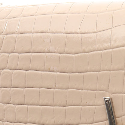 ケイト モノグラム クロコ型押し チェーンショルダーバッグ レザー ライトベージュ サンローランパリ バッグ SAINT LAURENT PARIS