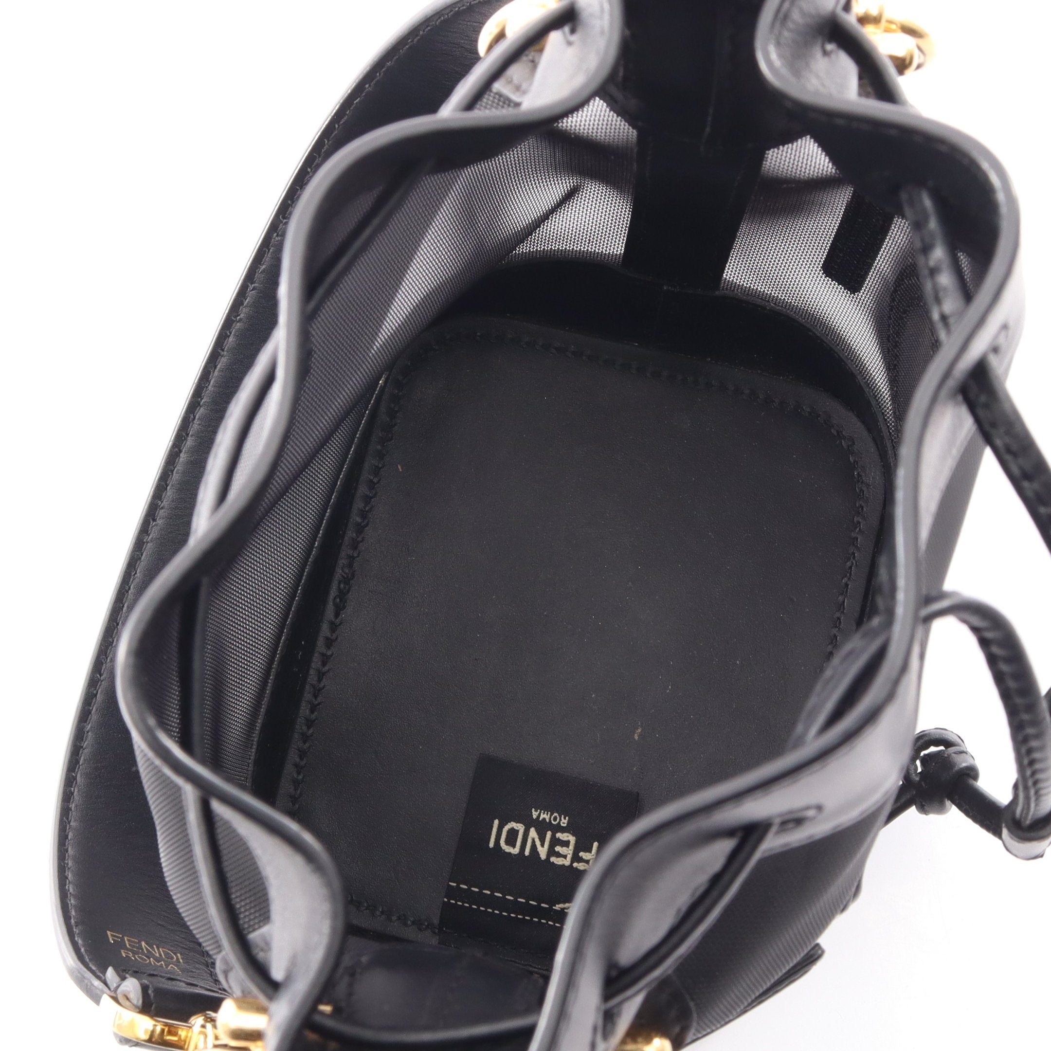 ミニ モントレゾール メッシュ 2WAY ハンドバッグ ナイロン レザー