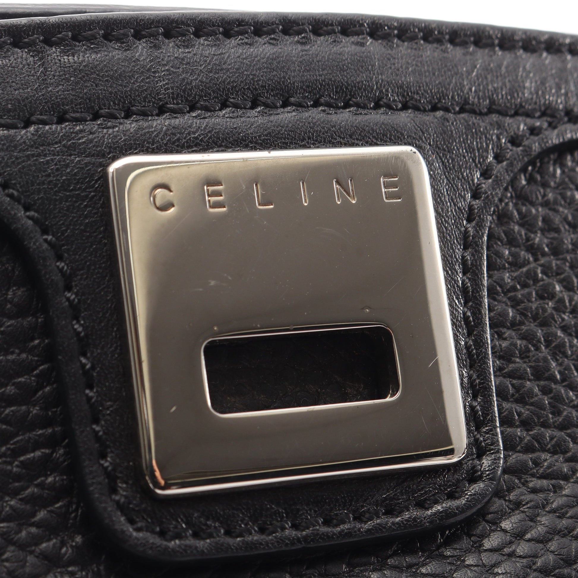 ロゴ ショルダーバッグ トートバッグ レザー ブラック セリーヌ バッグ CELINE