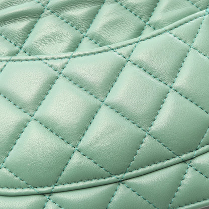 マトラッセ チェーンウォレット ラムスキン グリーン ゴールド金具 シャネル