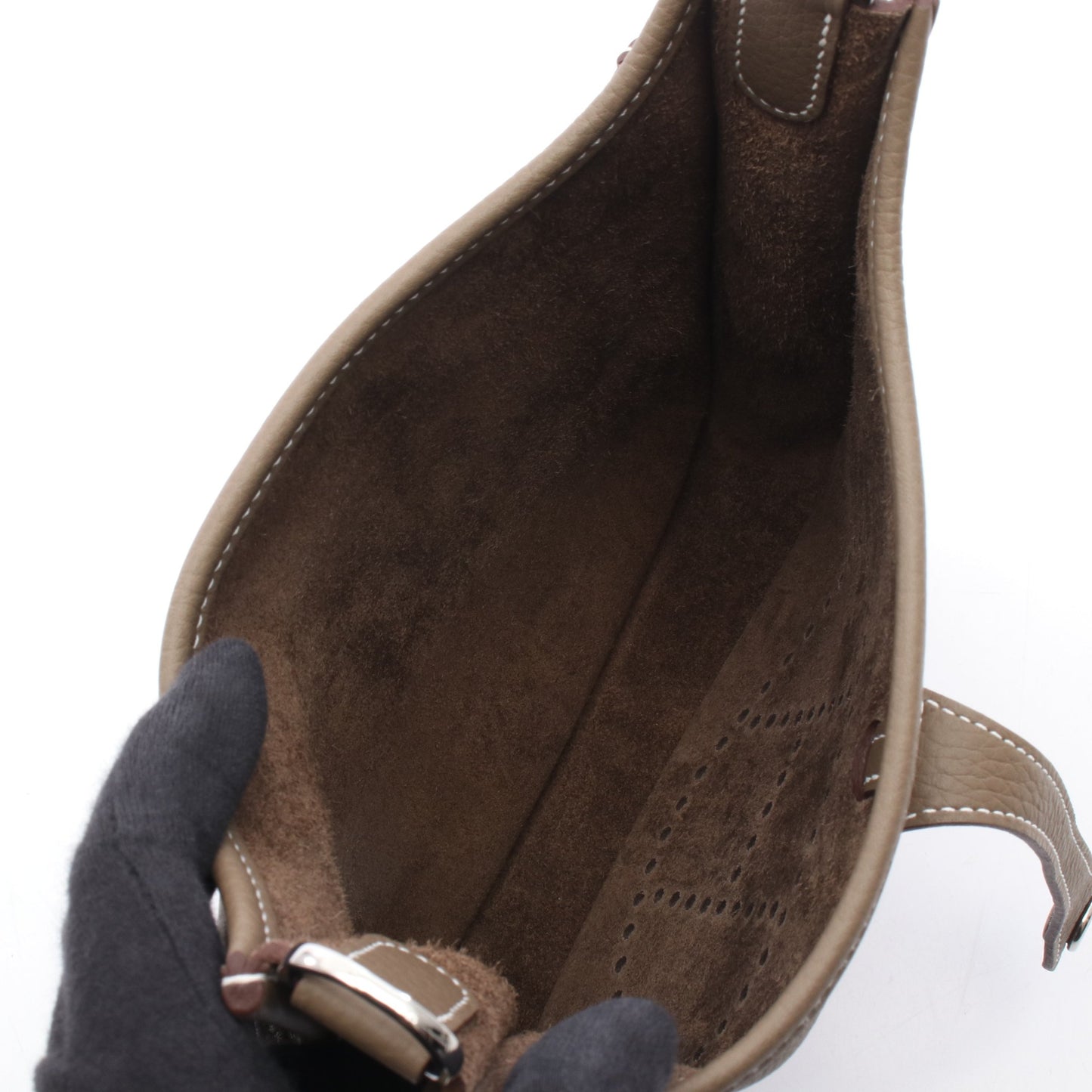エヴリン23 エトゥープ ショルダーバッグ トリヨンクレマンス グレーブラウン シルバー金具 G刻印 エルメス