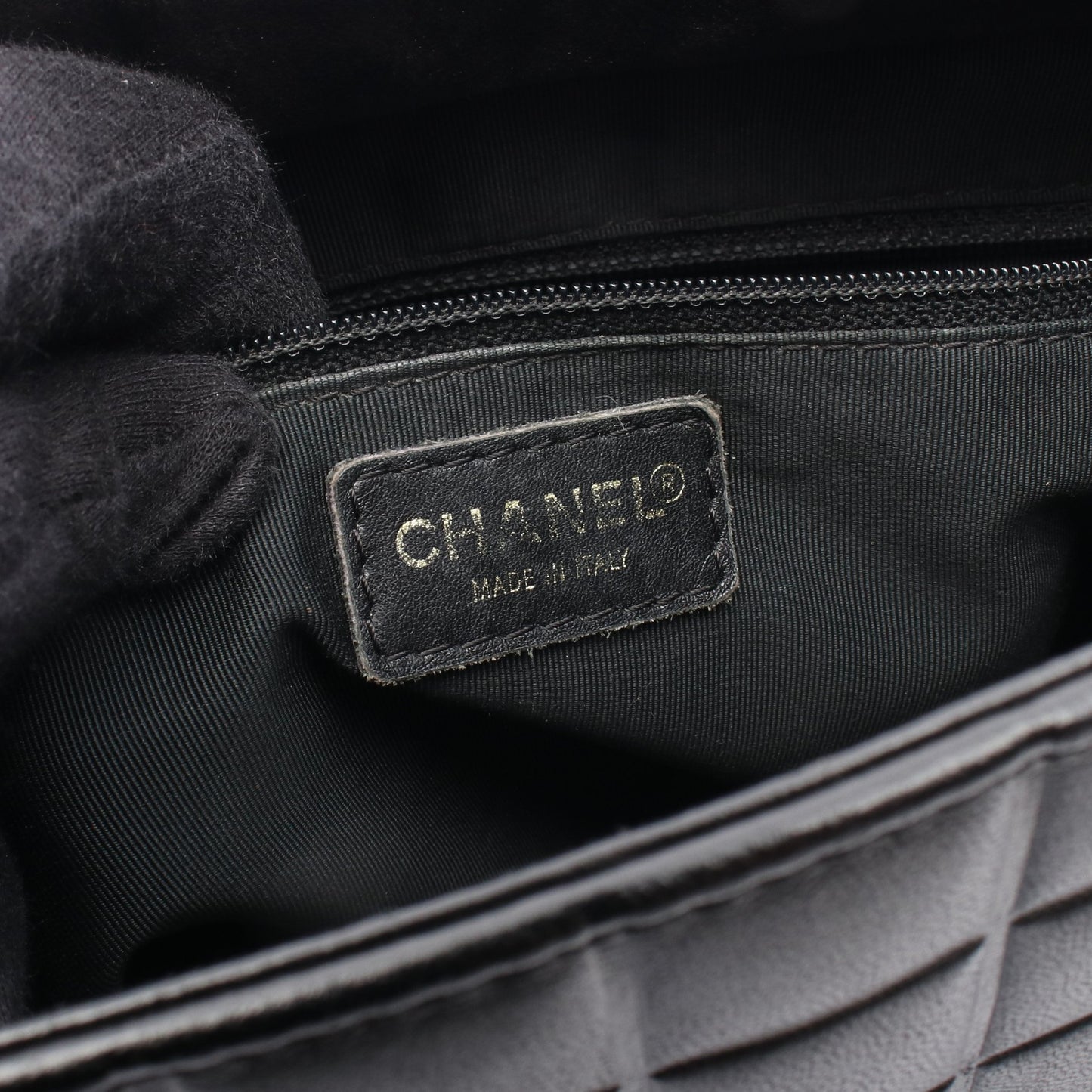 チョコバー ハンドバッグ トートバッグ ラムスキン ブラック ゴールド金具 シャネル バッグ CHANEL