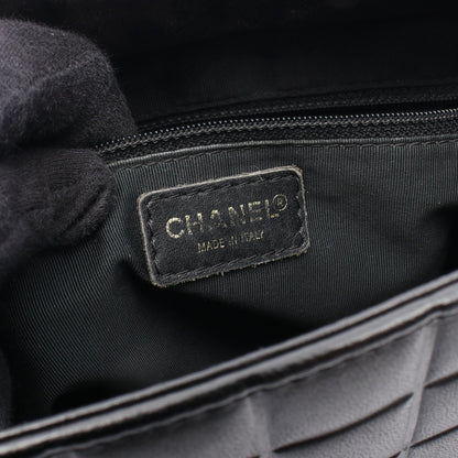 チョコバー ハンドバッグ トートバッグ ラムスキン ブラック ゴールド金具 シャネル バッグ CHANEL