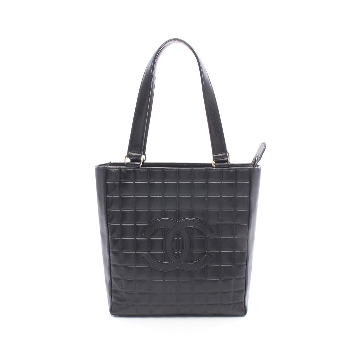 チョコバー ハンドバッグ トートバッグ ラムスキン ブラック ゴールド金具 シャネル バッグ CHANEL