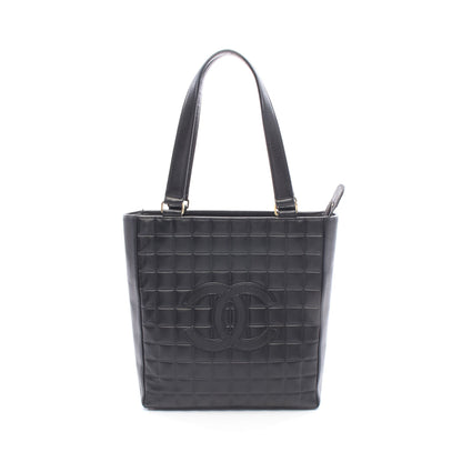 チョコバー ハンドバッグ トートバッグ ラムスキン ブラック ゴールド金具 シャネル バッグ CHANEL