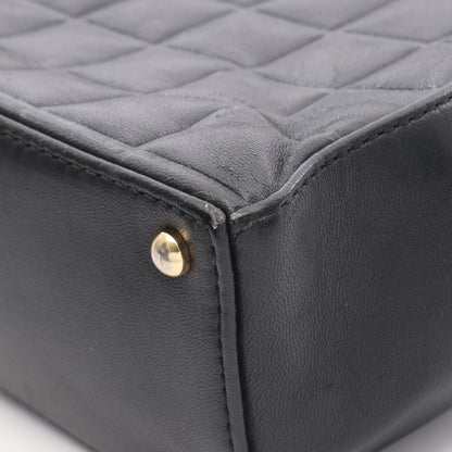 チョコバー ハンドバッグ トートバッグ ラムスキン ブラック ゴールド金具 シャネル バッグ CHANEL