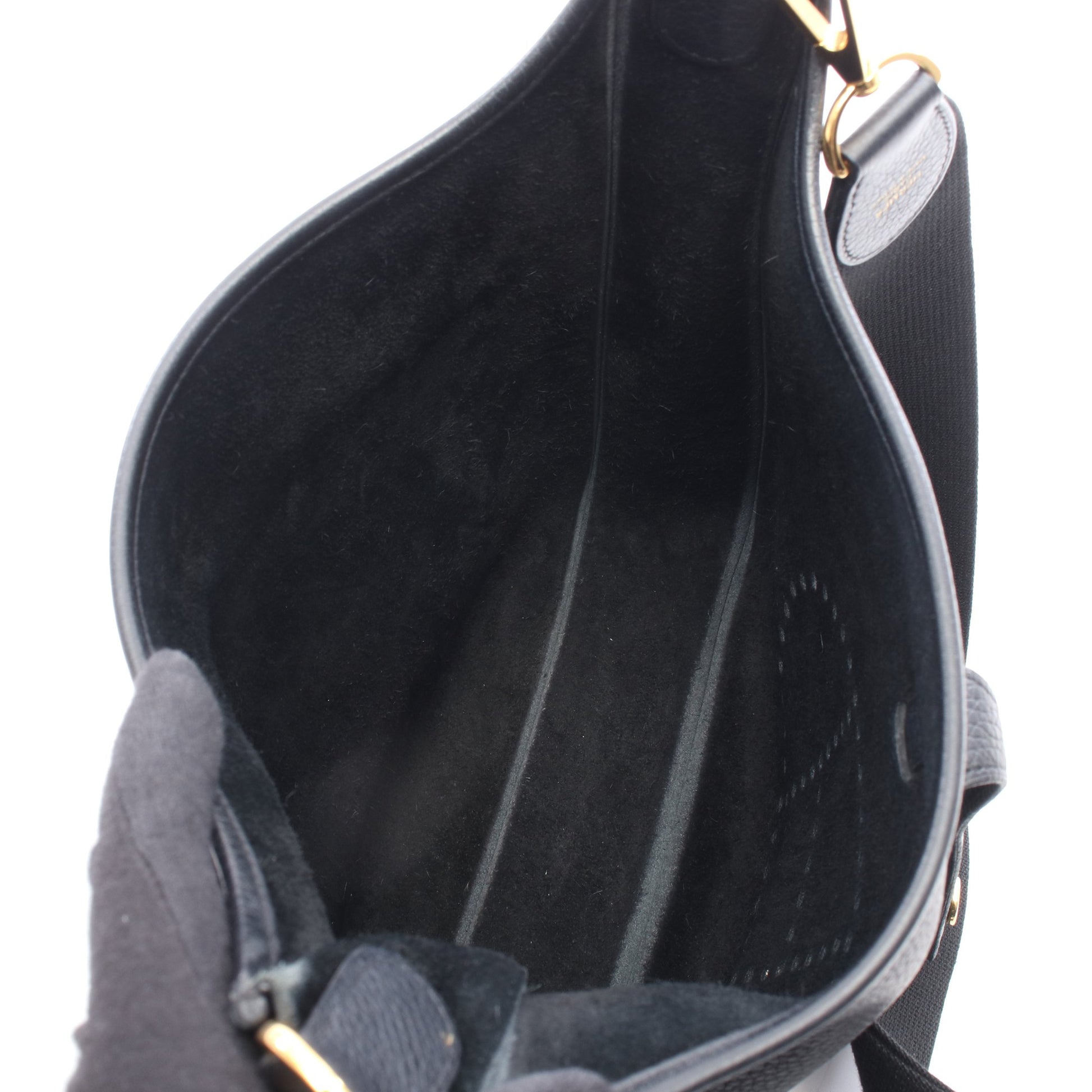 エヴリン 3 トロワ PM ショルダーバッグ トリヨンクレマンス ブラック ゴールド金具 Y刻印 エルメス バッグ HERMES