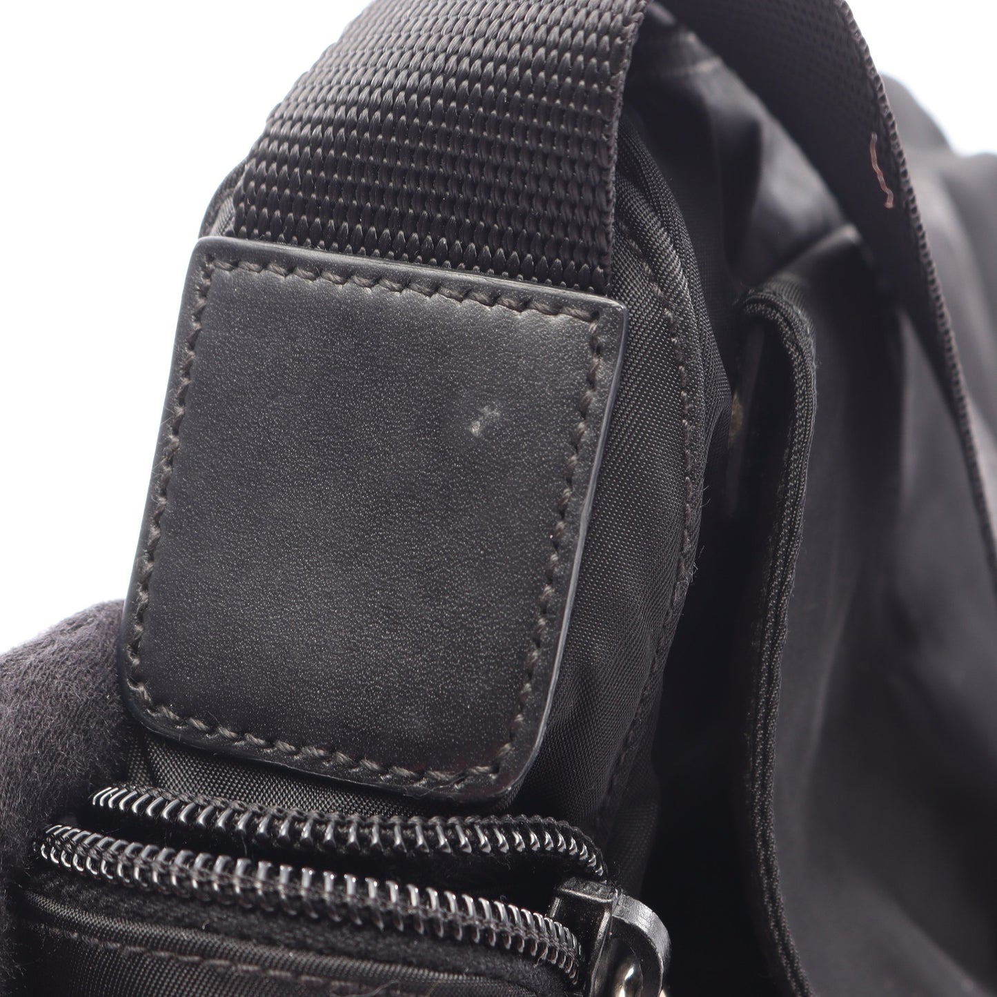 TESSUTO CALF ショルダーバッグ ナイロン レザー ブラック プラダ