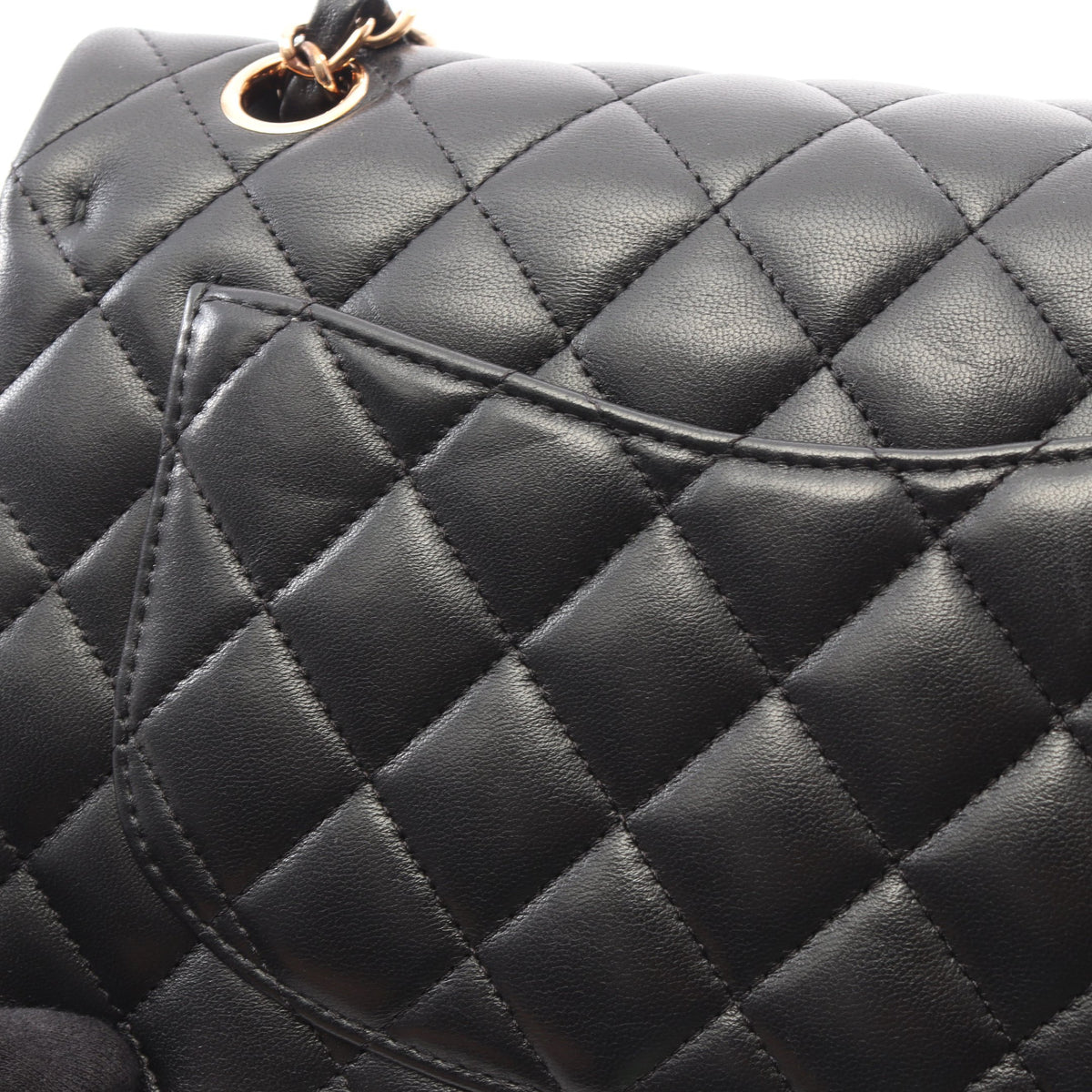 マトラッセ Wフラップ Wチェーンショルダーバッグ ラムスキン ブラック ゴールド金具 シャネル バッグ CHANEL