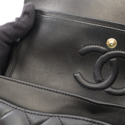 マトラッセ Wフラップ Wチェーンショルダーバッグ ラムスキン ブラック ゴールド金具 シャネル バッグ CHANEL