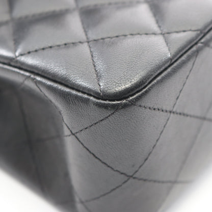 マトラッセ Wフラップ Wチェーンショルダーバッグ ラムスキン ブラック ゴールド金具 シャネル バッグ CHANEL