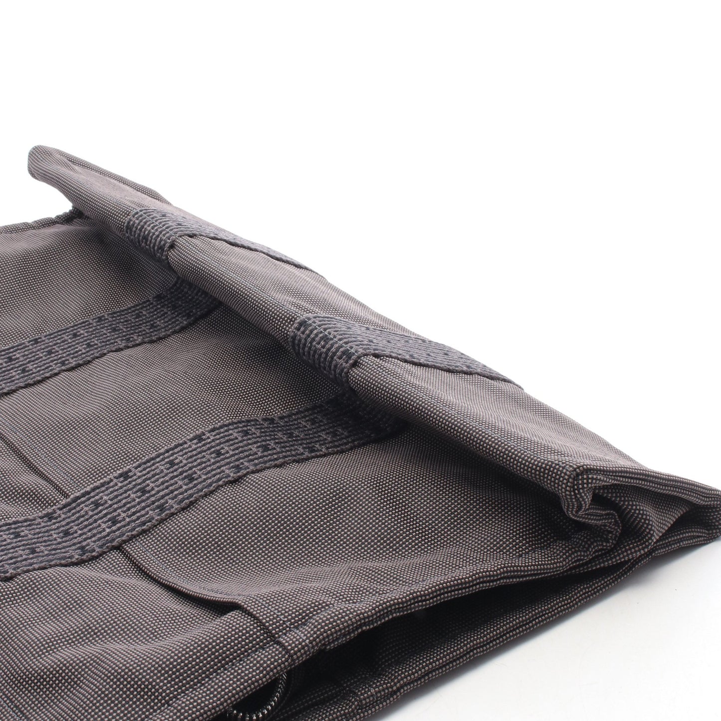 エールラインMM ハンドバッグ トートバッグ キャンバス グレー シルバー金具 エルメス