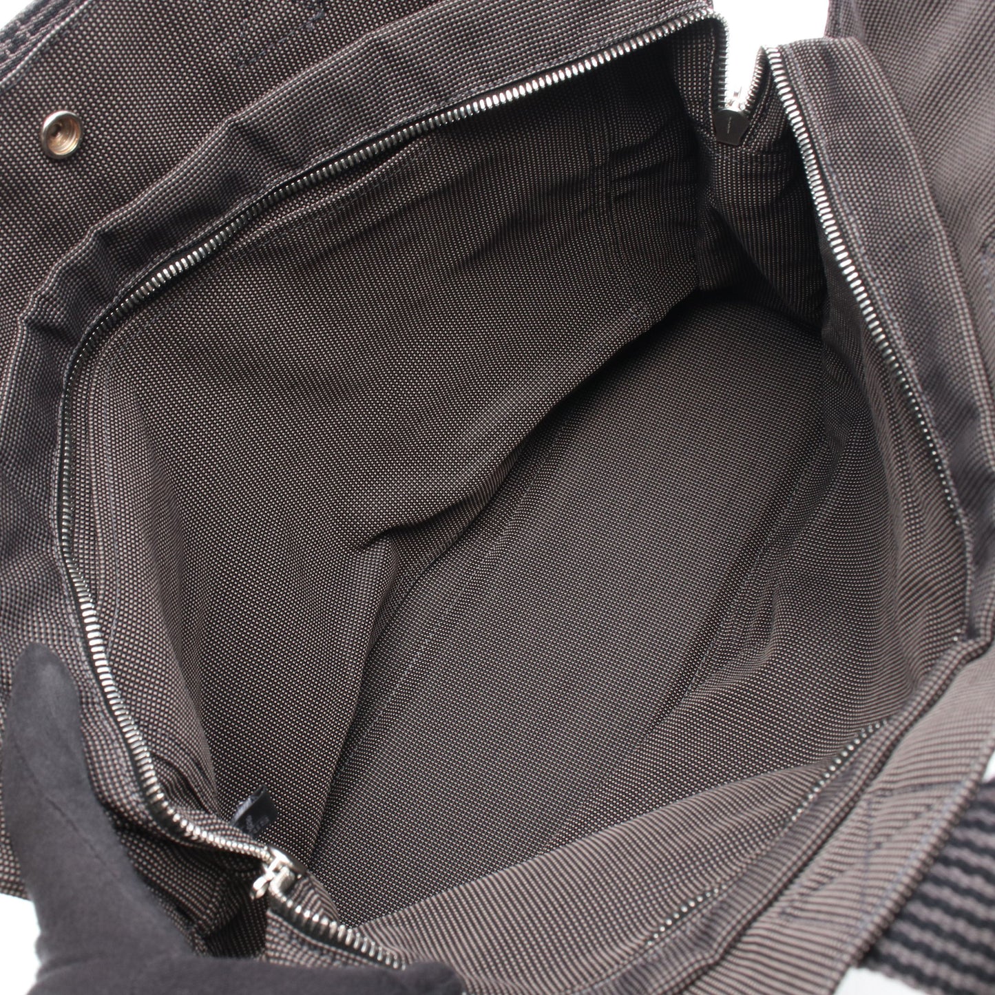 エールラインMM ハンドバッグ トートバッグ キャンバス グレー シルバー金具 エルメス