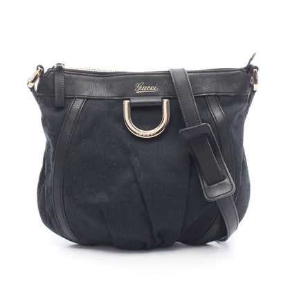 アビー GGキャンバス ショルダーバッグ キャンバス レザー ブラック グッチ バッグ GUCCI