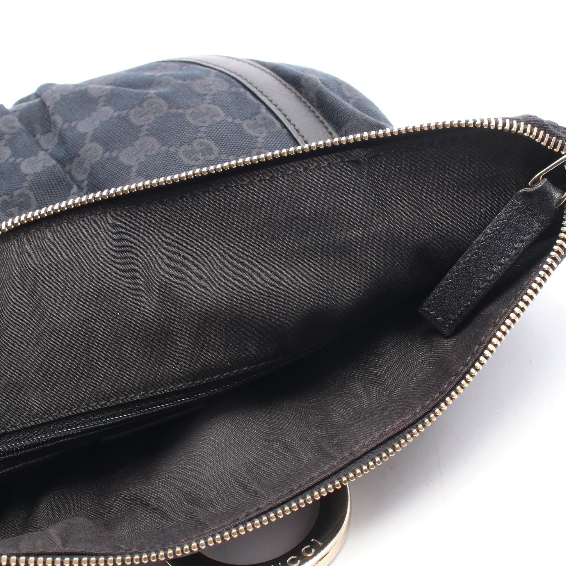 アビー GGキャンバス ショルダーバッグ キャンバス レザー ブラック グッチ バッグ GUCCI