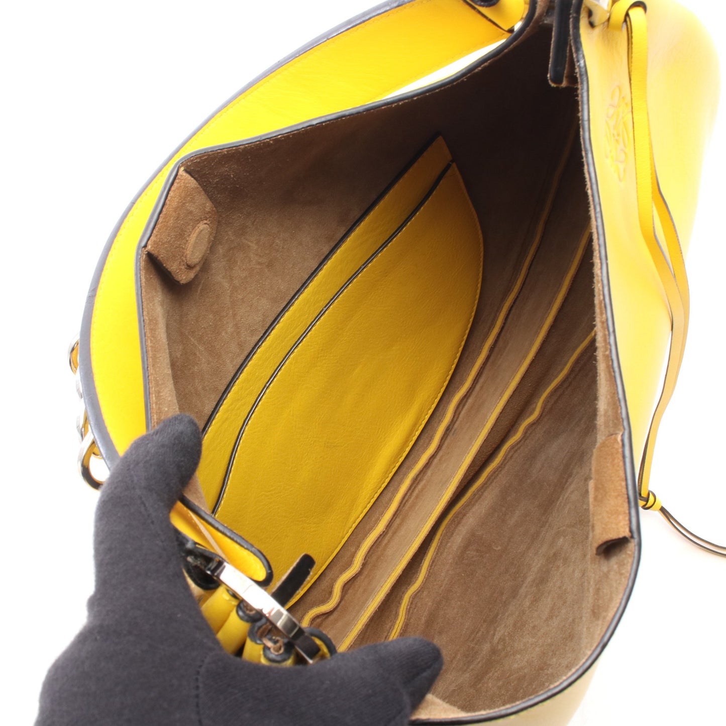 フォーチュン ホーボー 2WAY ハンドバッグ レザー イエロー ロエベ バッグ LOEWE