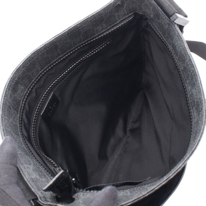 GGスプリーム ショルダーバッグ PVC レザー ブラック グレー グッチ