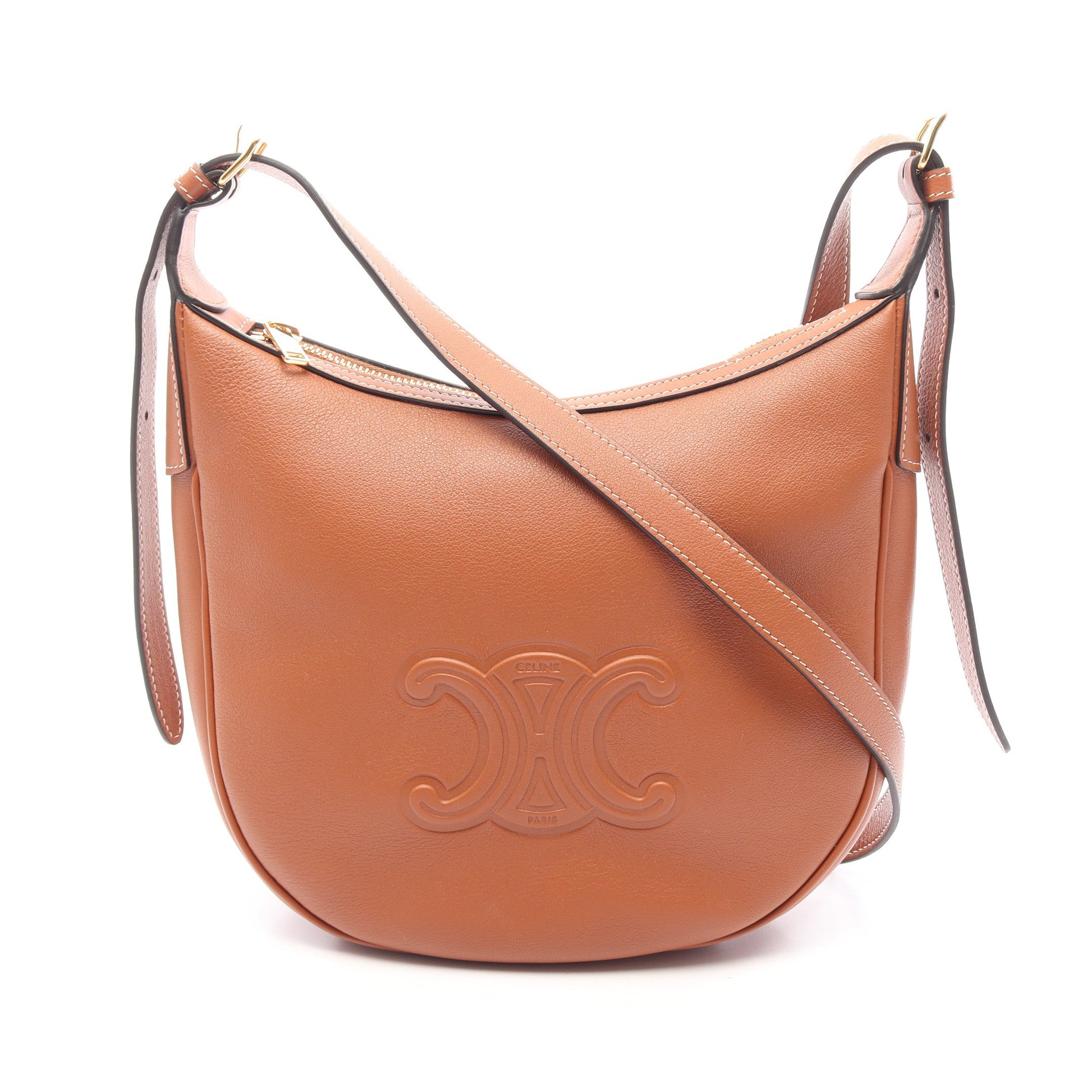 エロイズ スモール ショルダーバッグ レザー ブラウン セリーヌ バッグ CELINE